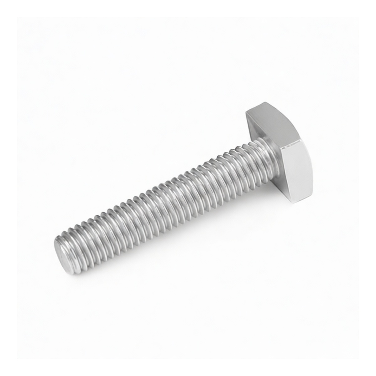 1/2-13 x 2 Inch Full Thread Hex Bolt, 304 Stainless Steel, A2-70, Plain, Pkg Qty 36