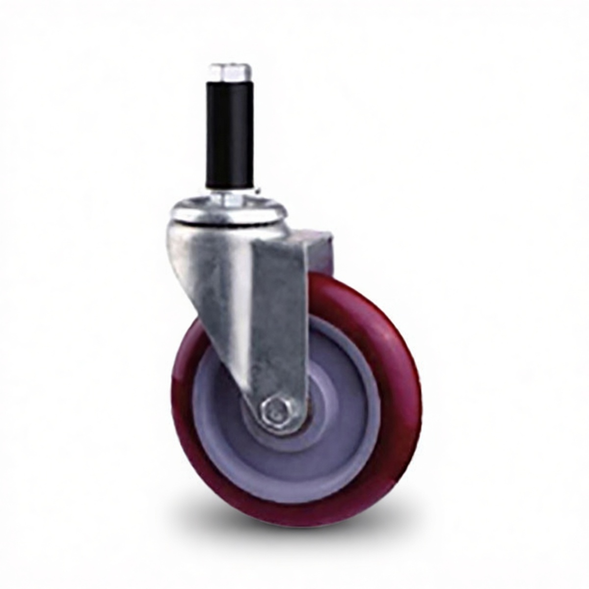 4" TPU Swivel Stem Caster, Polyurethane, 209.47 lbs Load, Pkg Qty 12