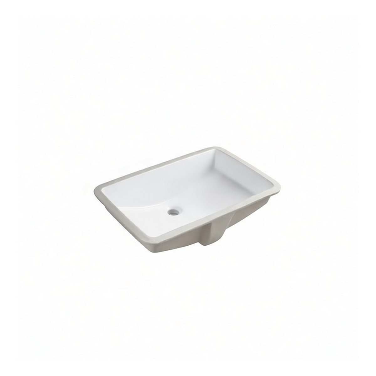 Ceramic Undermount Bathroom Sink, 20.3x15.2x5.7 Inches