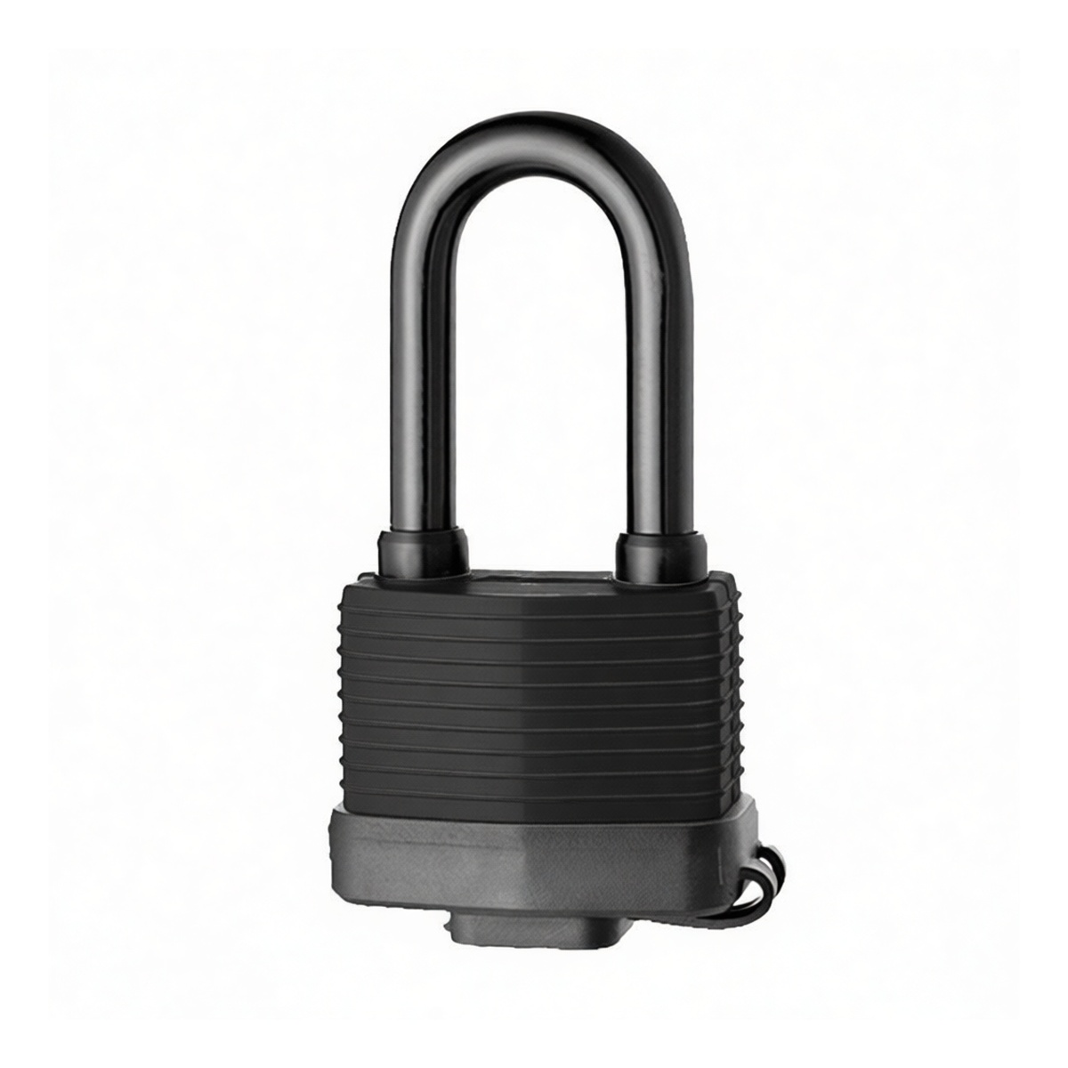 Steel Padlock Cable Lock, 3.12x1.53 in, Black, Outdoor Use, Pkg Qty 5