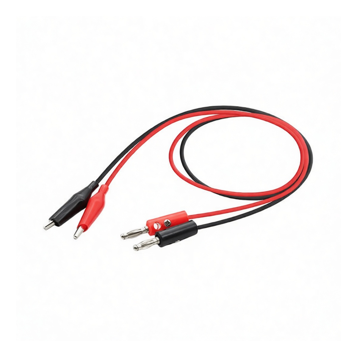 20AWG ABS Test Lead, 4mm Banana to Alligator Clip, 3.3ft, 30V, 3A, Pkg Qty 50