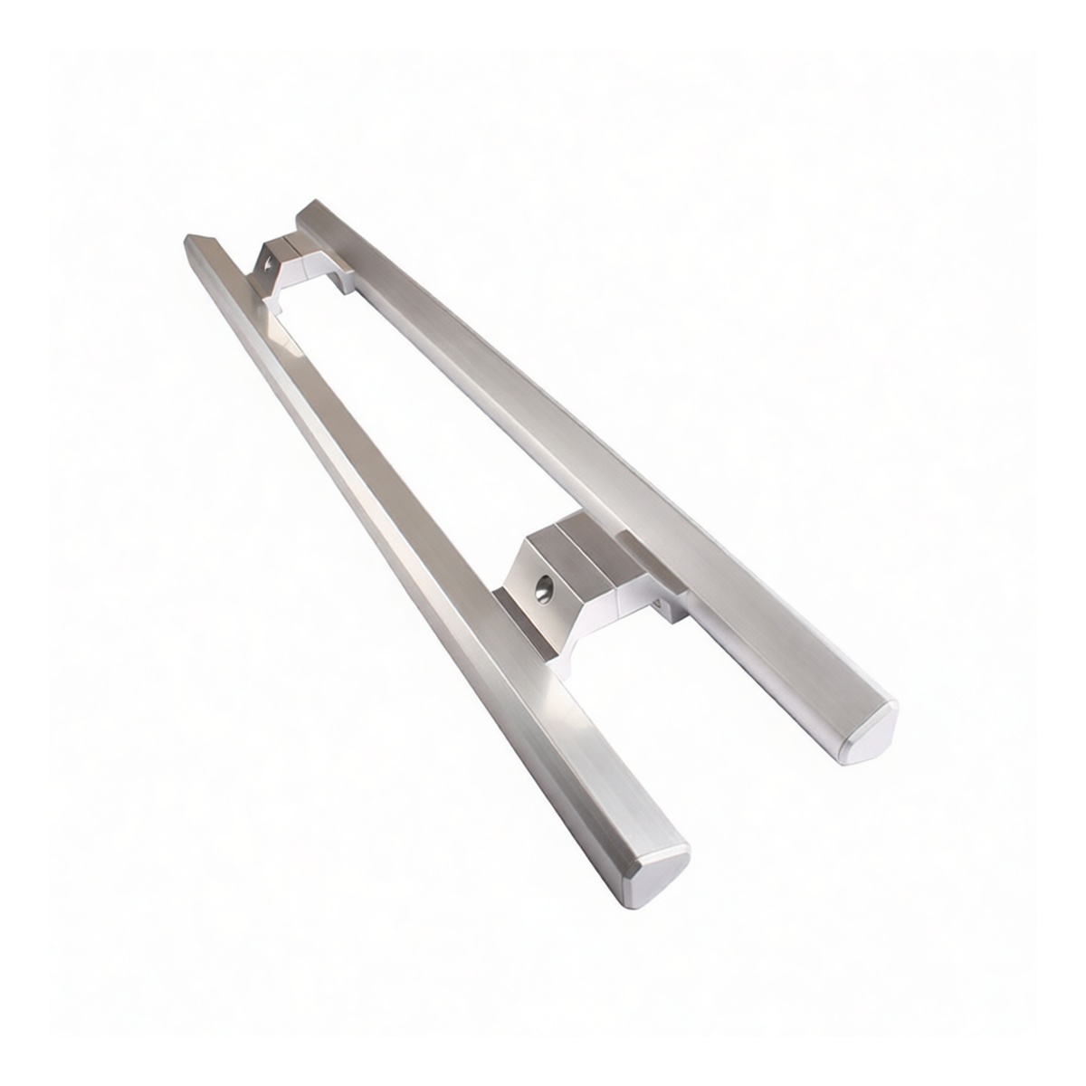 Aluminum Alloy Glass Door Pull, 39.37 in, 80 lbs Capacity, 0.5 in Glass, Pkg Qty 2