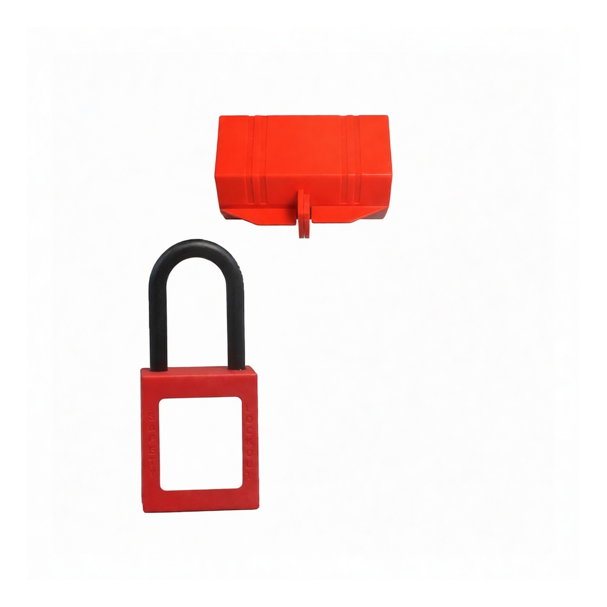 Small Plastic Lockout Padlock with 0.75" Shackle for Electrical Safety, Pkg Qty 8