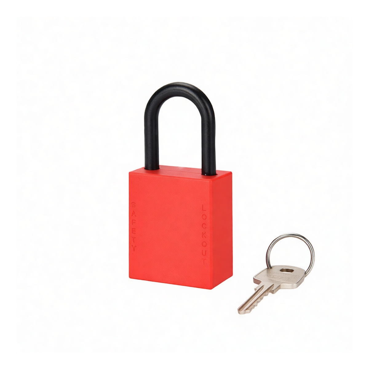 Steel Lockout Padlock, 1.0 in Shackle, Keyed Alike, Pkg Qty 12