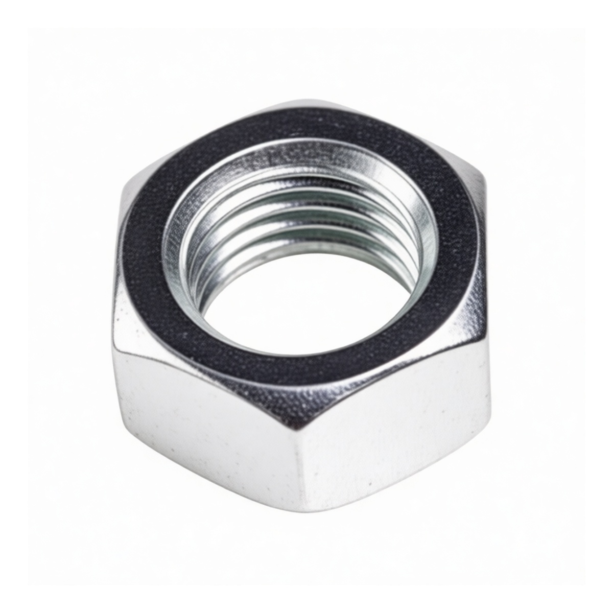 Grade 4 Carbon Steel Hex Nut, 1-1/2" Width, Zinc Plated, M24, Pkg Qty 250