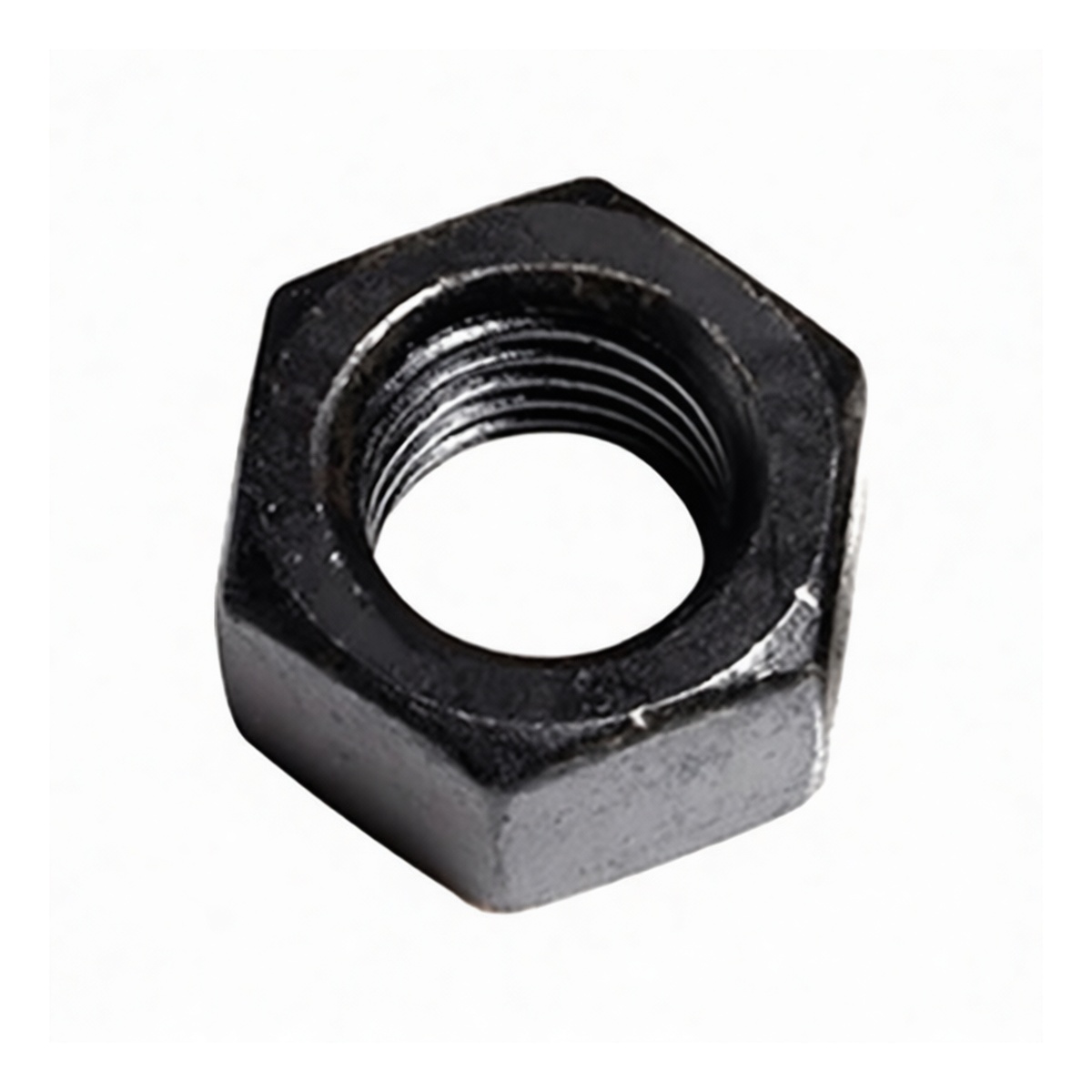 Grade 8 Carbon Steel Hex Nut, M56-4 Fine Thread, 2.20 in, Black Oxide, Pkg Qty 6
