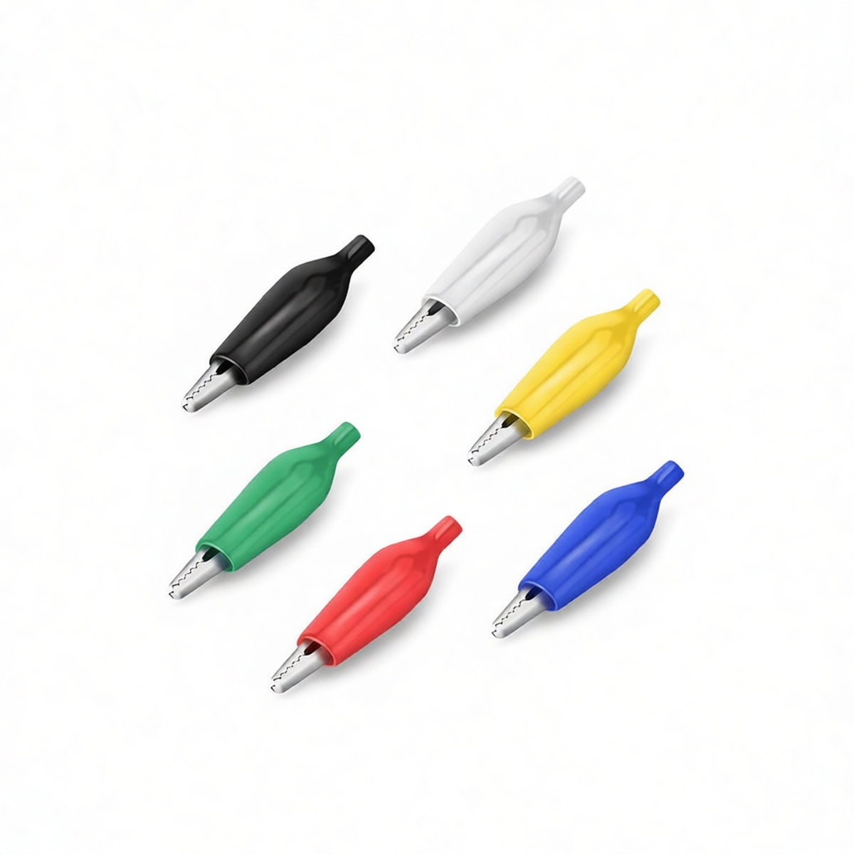 Stainless Steel Test Lead Clip 22AWG 600V 15A for Portable Cord, Pkg Qty 50