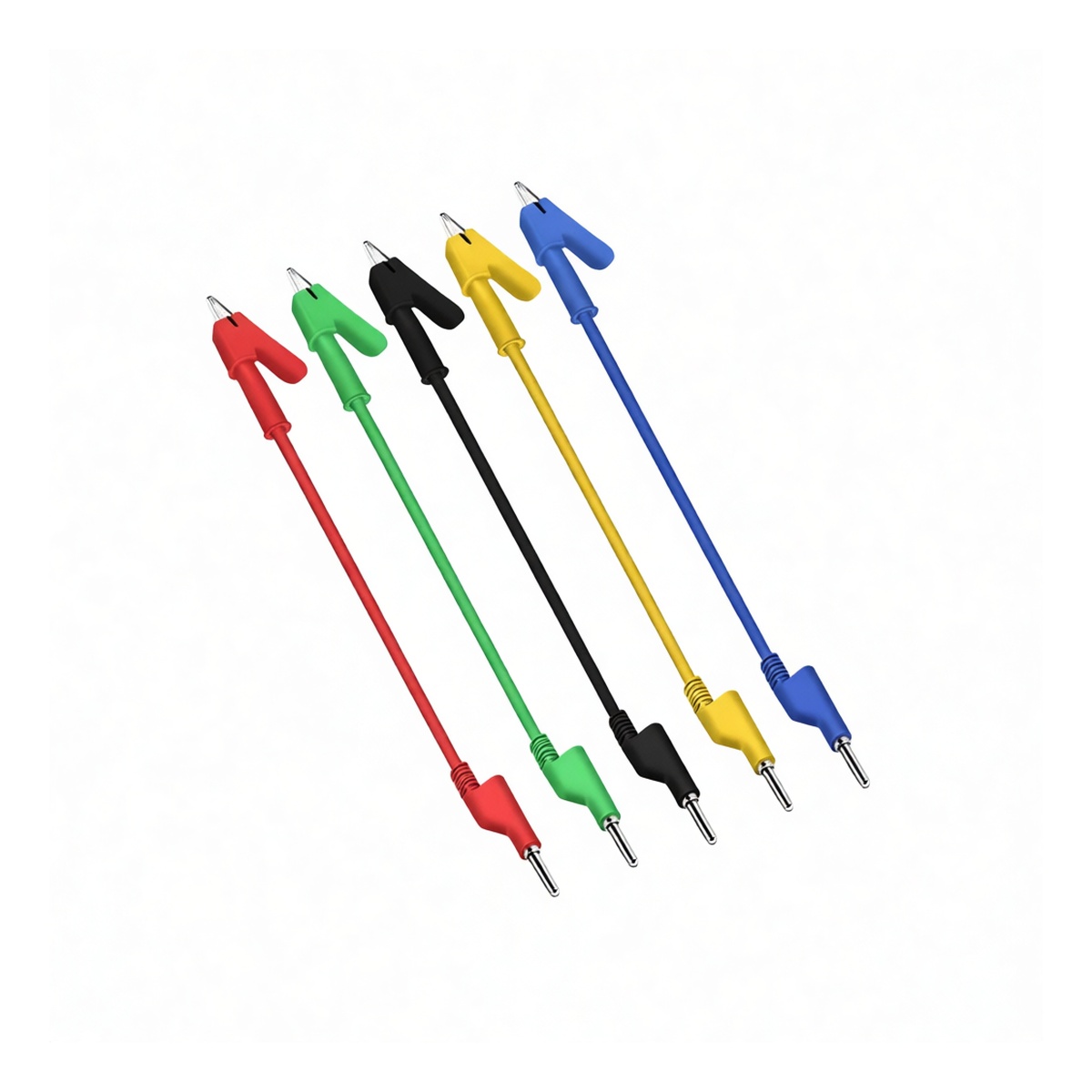 18AWG PVC Test Lead 1000V 15A Green Alligator to Banana, Pkg Qty 25