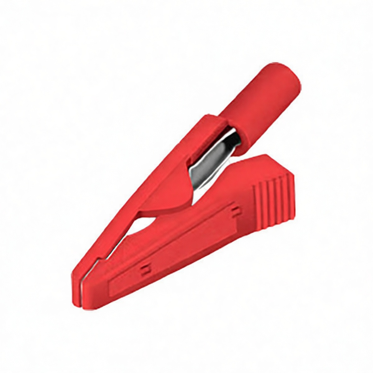 Brass Insulated Alligator Clip Lead 18AWG 600V 15A Red, Pkg Qty 100