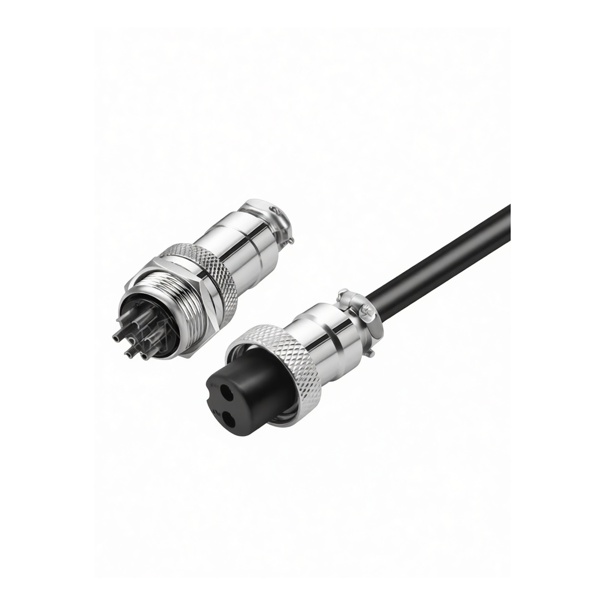 GX20 8-Pin Aviation Connector Metal 200V 5A for Industrial, Pkg Qty 12