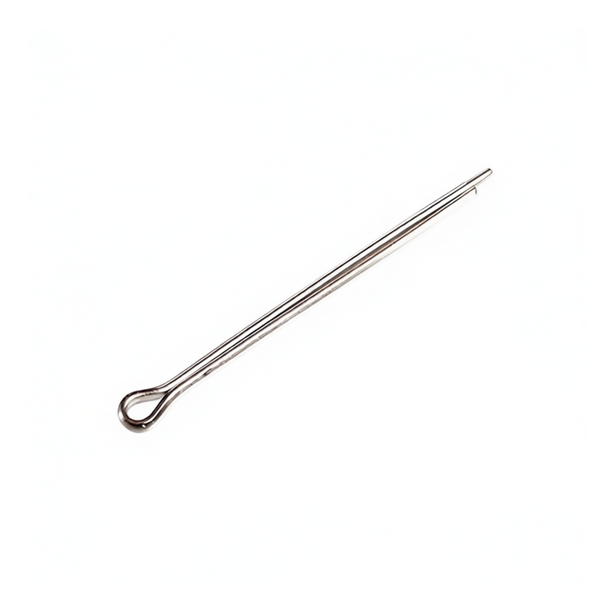 304 Stainless Steel Cotter Pin, 0.197" x 1.969", Plain Finish, Pkg Qty 100