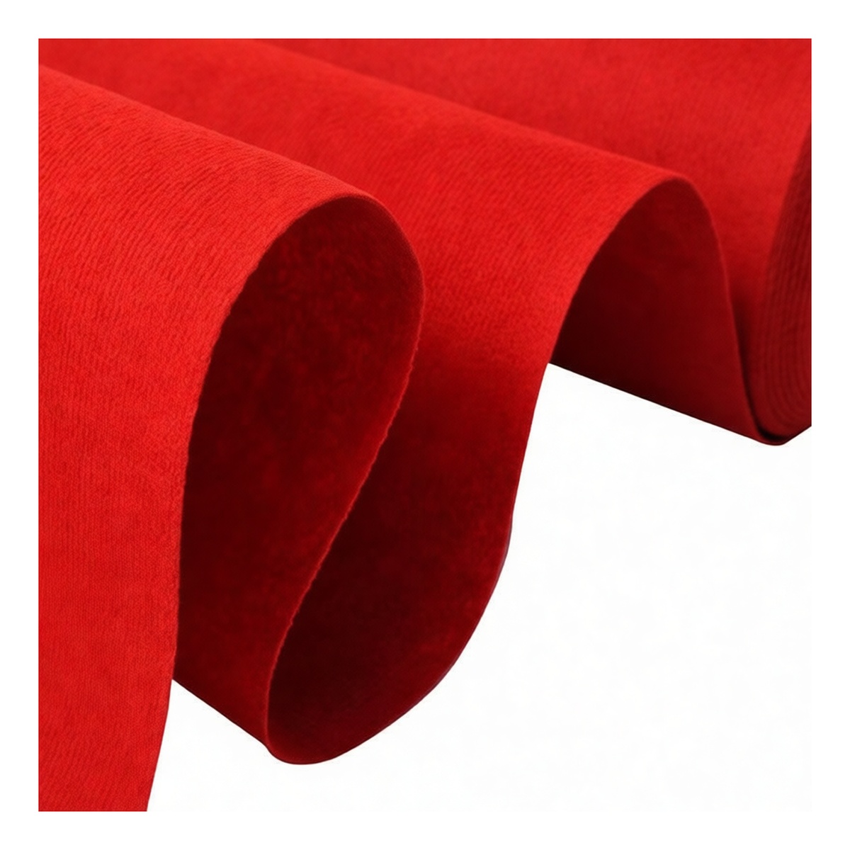 Polyester Red Wedding Runner, 32.8 ft x 3.9 ft x 0.08 in, Pkg Qty 10