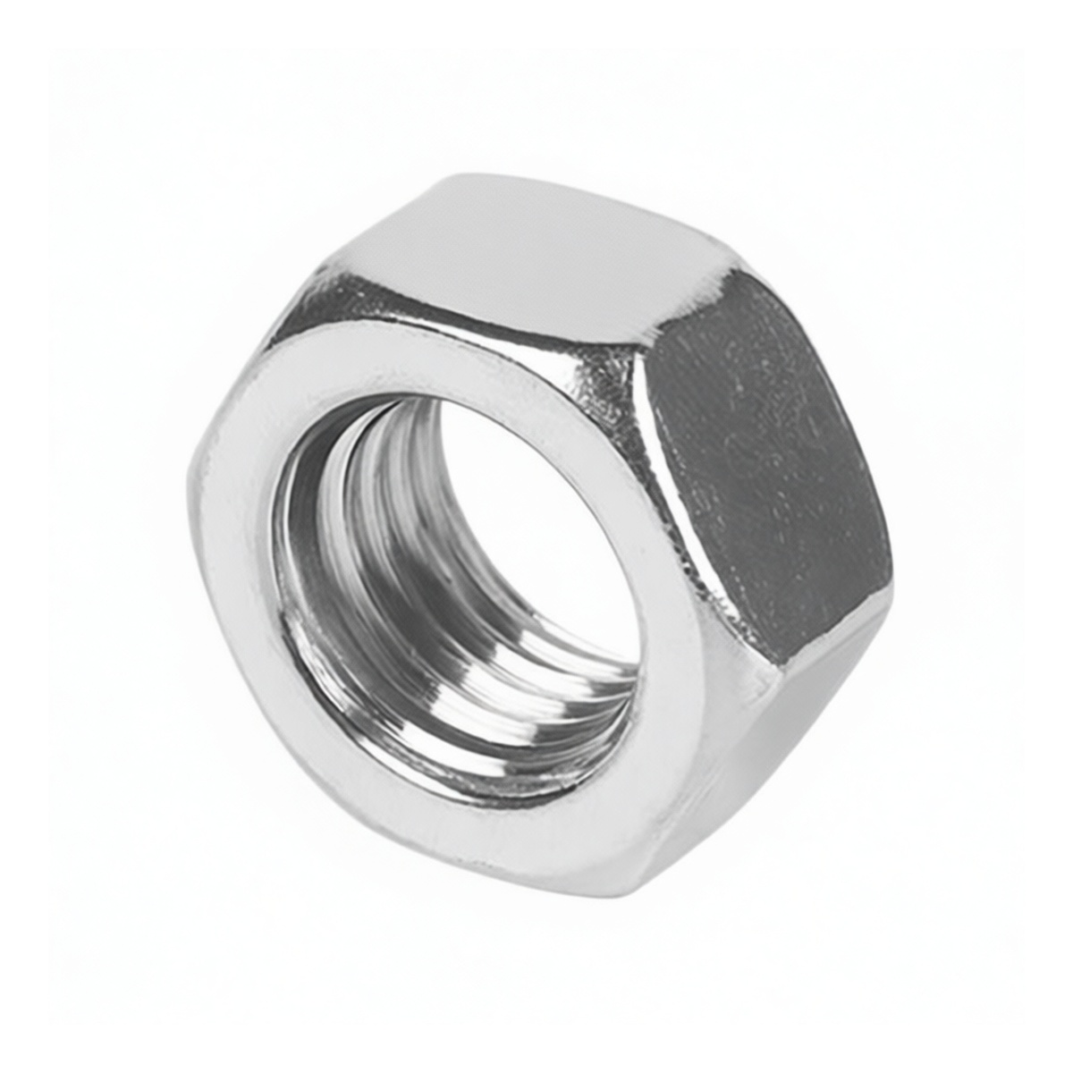 Stainless Steel 304 A2-70 Hex Nut, M6-0.75, 0.394" Flats, Pkg Qty 1000