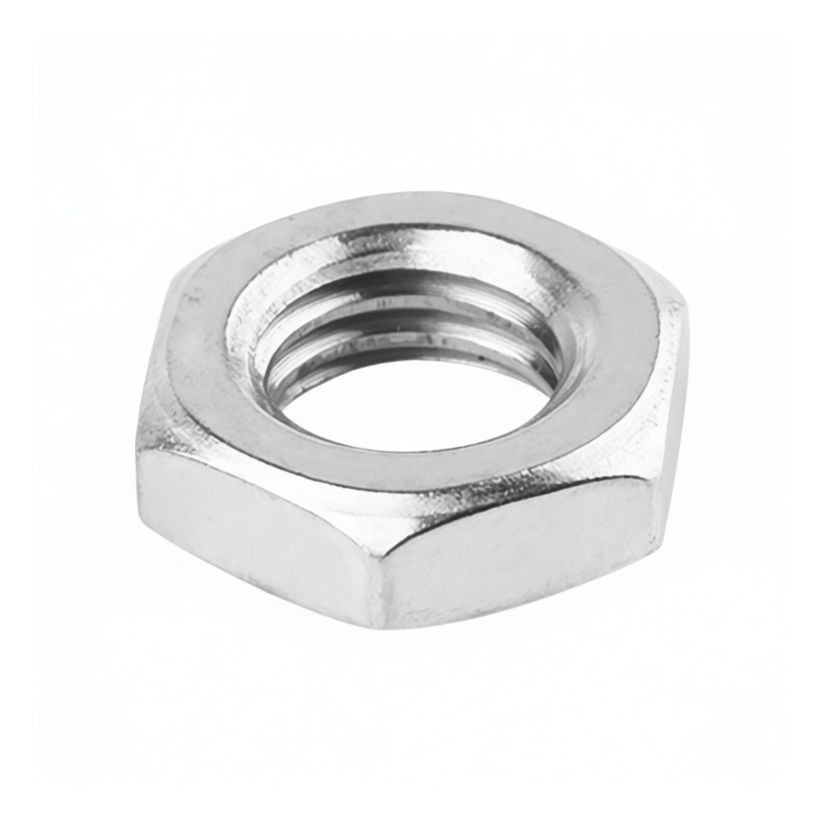 Stainless Steel 304 A2-70 Thin Hex Nut, 1.417 in, M24-1.5, Pkg Qty 25