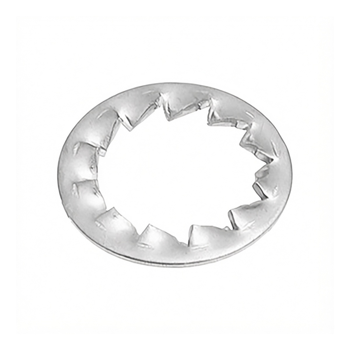 316 Stainless Steel DIN 6798J Internal Tooth Lock Washer, 0.63" Bore, Pkg Qty 100