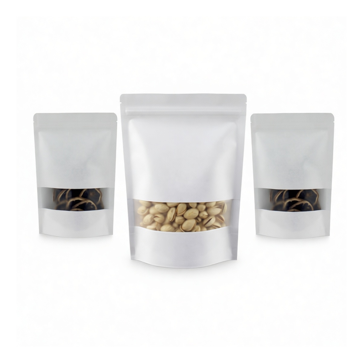 Kraft Paper Stand-Up Pouch 5.5x7.9 in for Retail Packaging, Pkg Qty 100