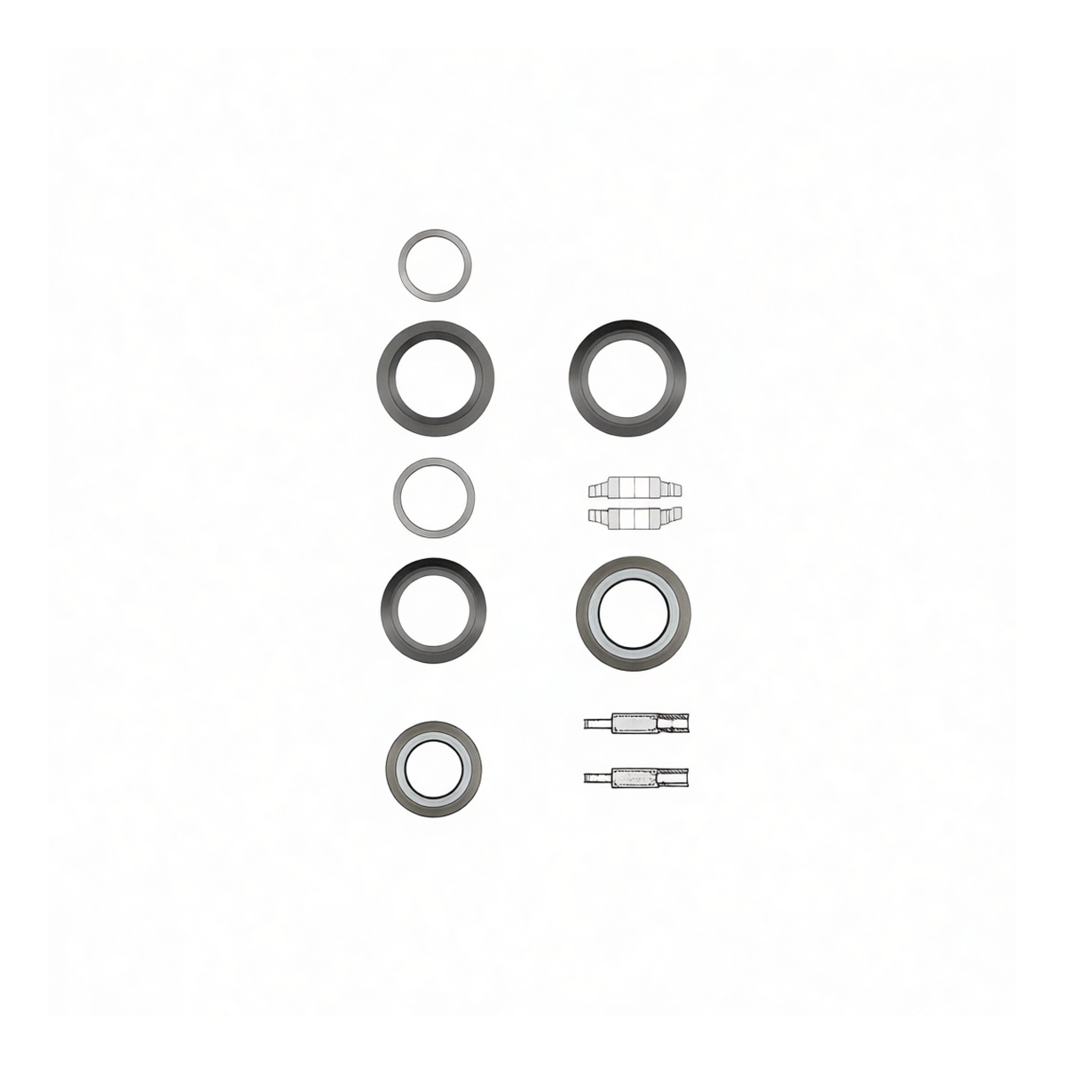 HG/T Standard C-Ring Gasket, 2 Inch, 304 Steel with Graphite, Pkg Qty 25