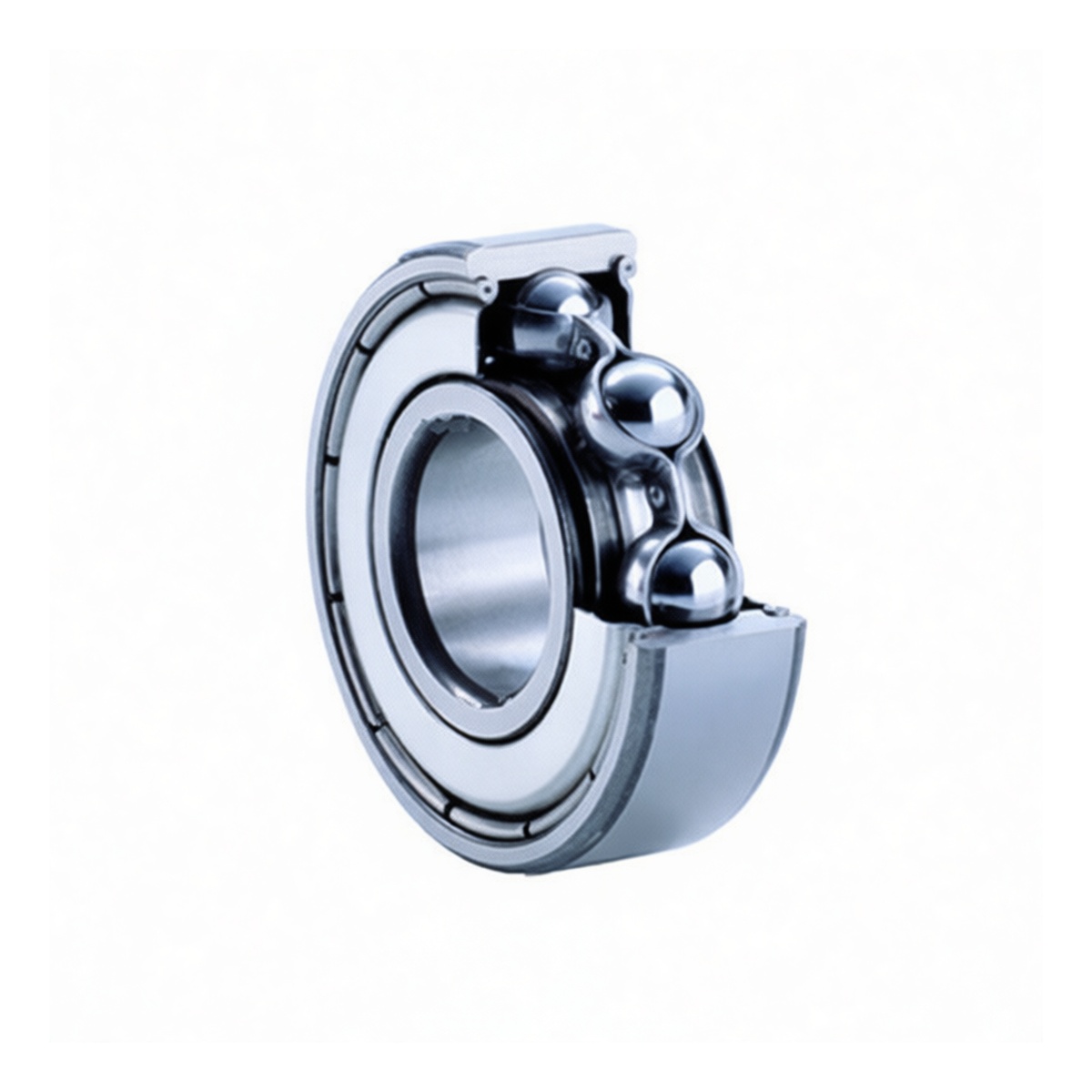 Steel Deep Groove Ball Bearing 1.38in Bore 2.44in OD 0.55in Length, Pkg Qty 12