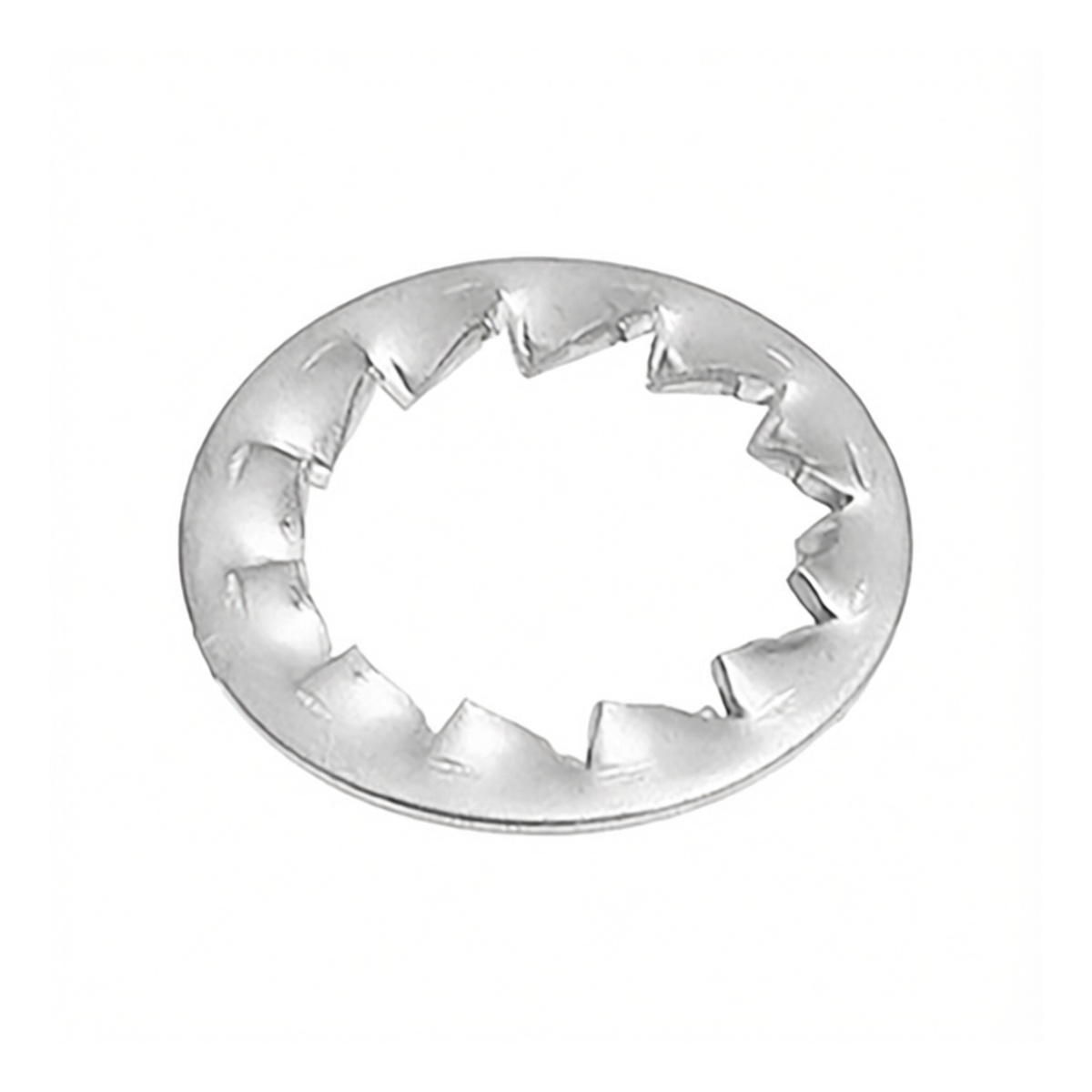 304 Stainless Steel DIN 6798J Internal Tooth Lock Washer, 0.157" Bore, Pkg Qty 100