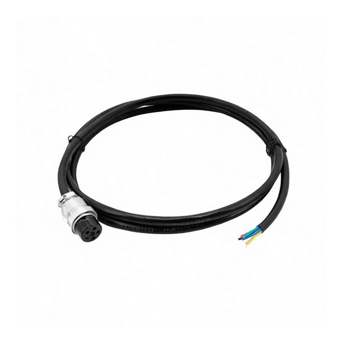 6-Conductor 18 AWG PVC Portable Cord 250V 5A Flanged Connector, Pkg Qty 6