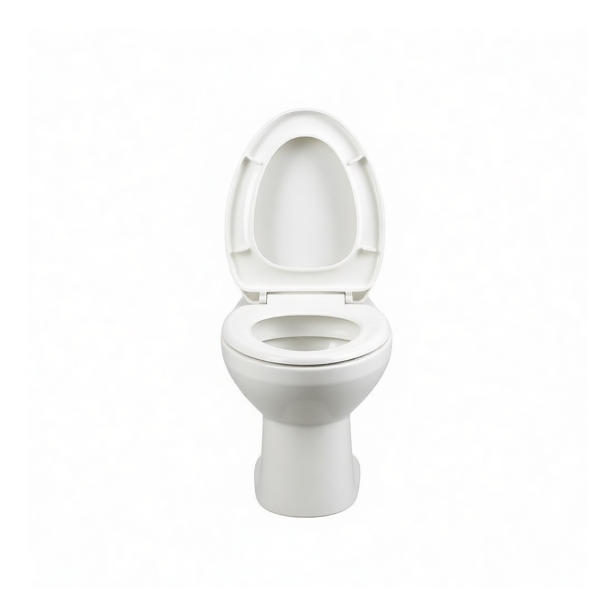 PVC Plastic V-Shaped Toilet Seat, 18.5 x 14.2 in, Standard Hinge, Pkg Qty 2