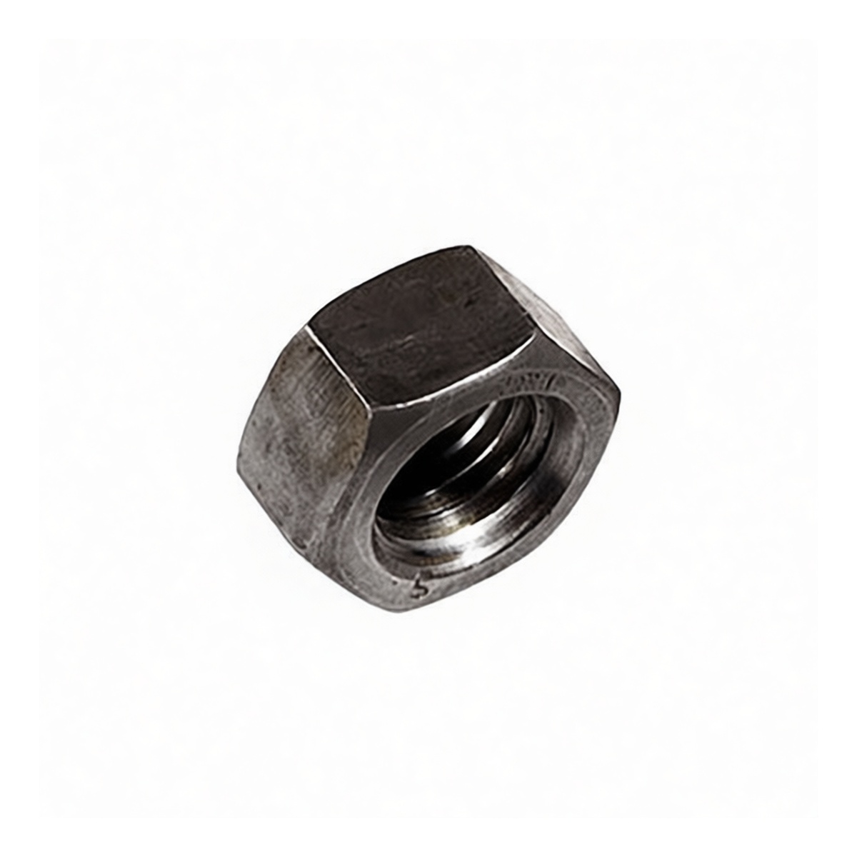 Grade 4 Carbon Steel Hex Nut, M5-0.315", Plain Finish, Pkg Qty 10000