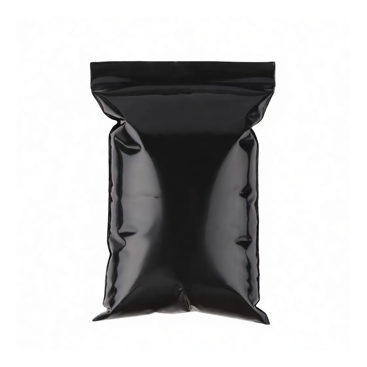 Black PE Resealable Light-Blocking Bag 6.7x9.8 in 0.0025 in Thick, Pkg Qty 100