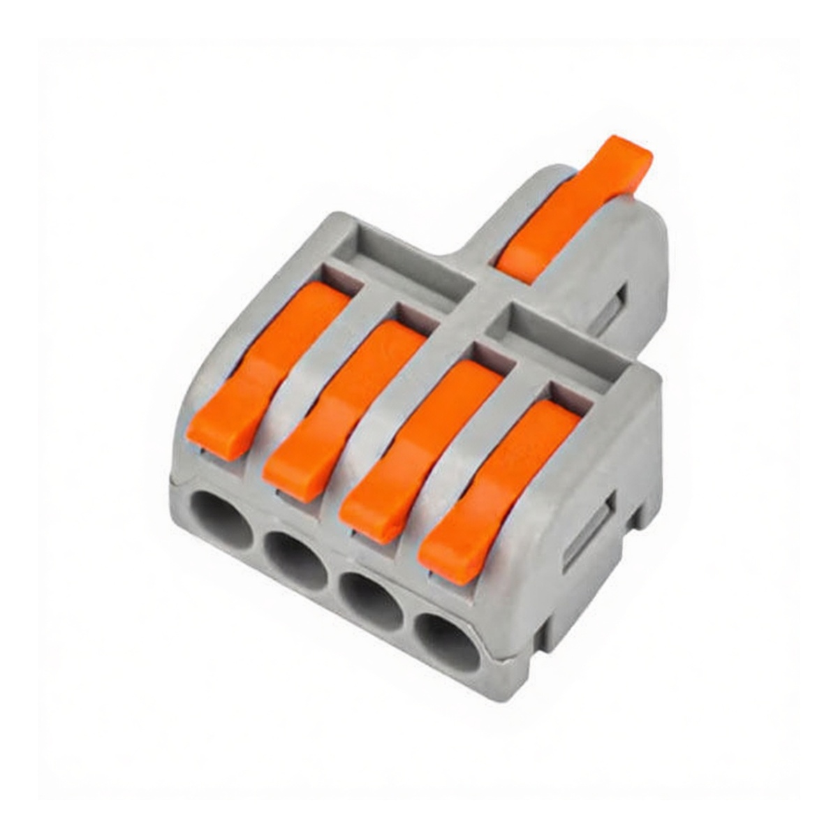 Wire Connector, 1-In 4-Out Gray/Orange, Pkg Qty 100