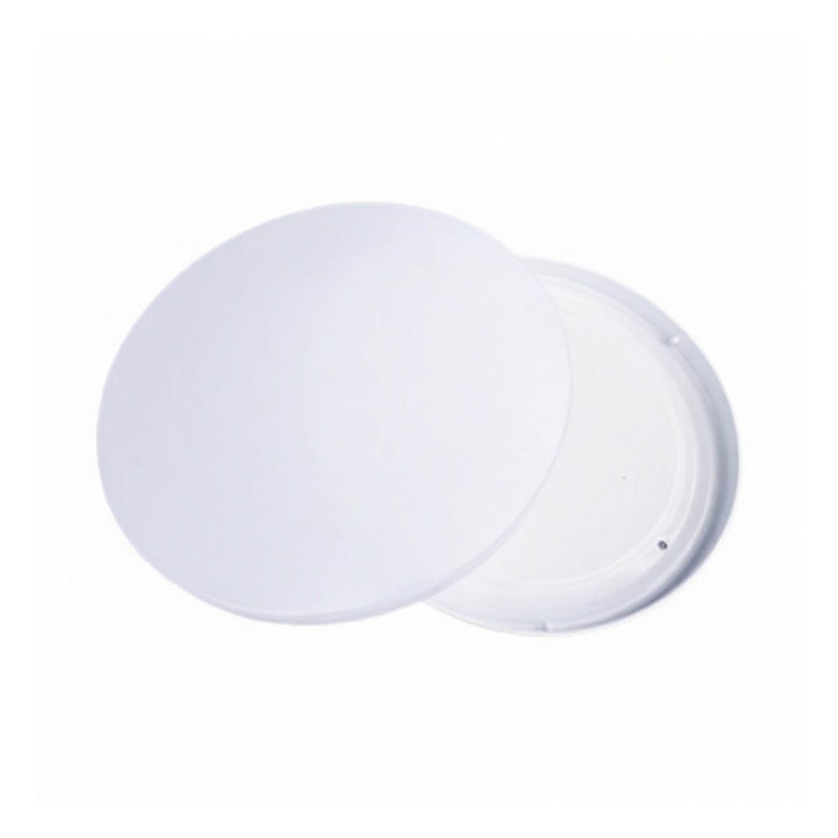 Round Ceiling Light Fixture Shell, 14in Iron Base PVC Shade, Pkg Qty 20