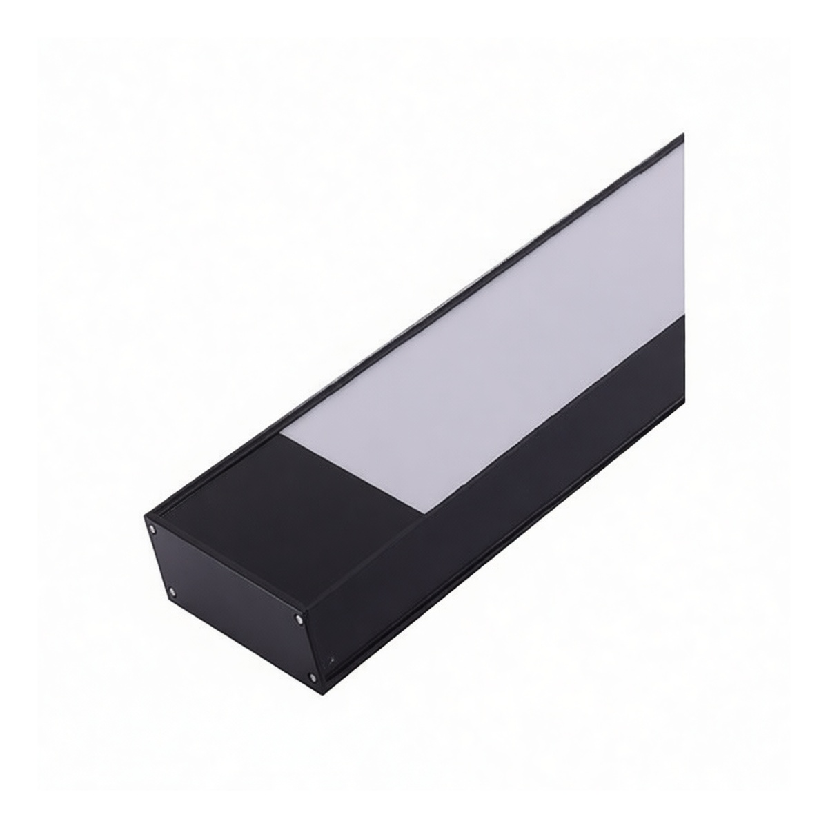 Black LED Motion Sensor Track Light 2in x 4ft 36W White, Pkg Qty 2