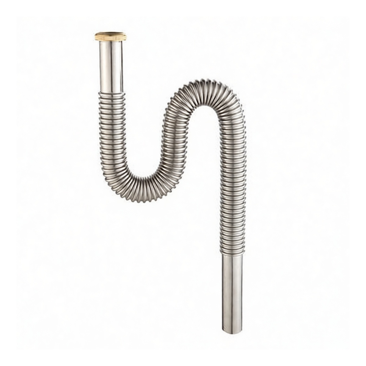 304 Stainless Steel Bathroom Sink Drain Pipe, 35.4 in, 32mm Inlet, Pkg Qty 20