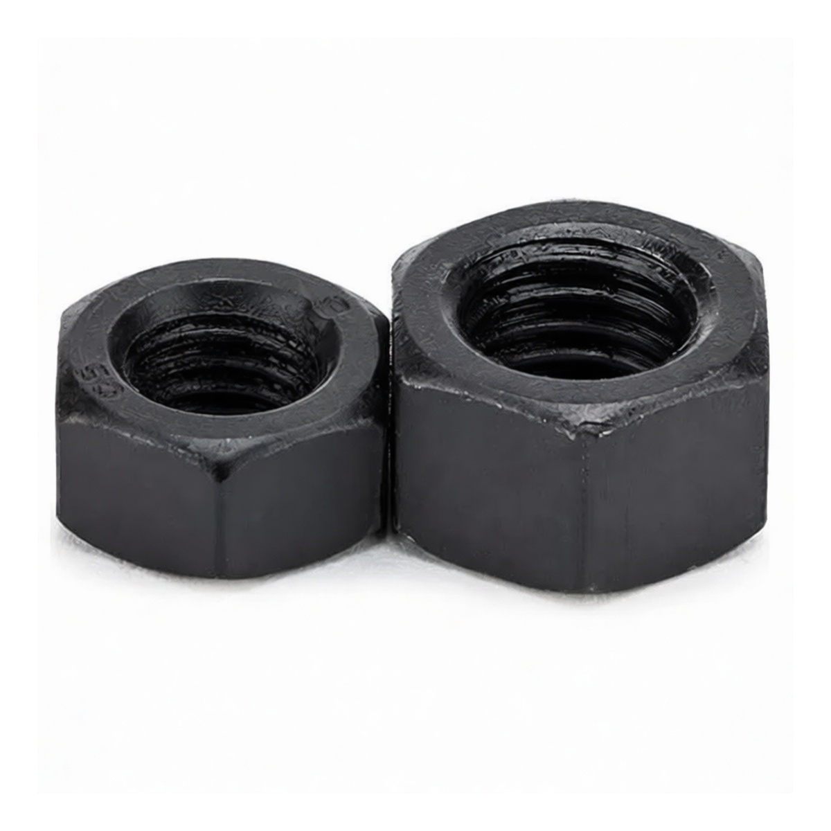 Grade 8 Carbon Steel Fine Thread Hex Nut, 0.472 in, Black Oxide, Pkg Qty 1000