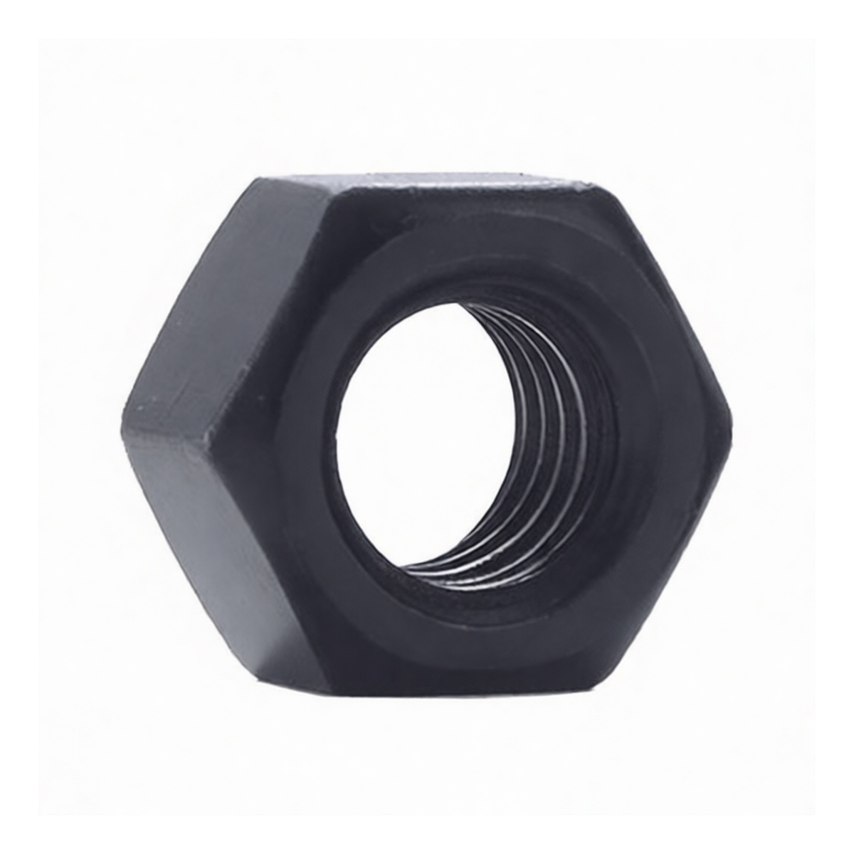 Grade 8 Carbon Steel 1-1/2" Hex Nut, Black Oxide Finish, Pkg Qty 100