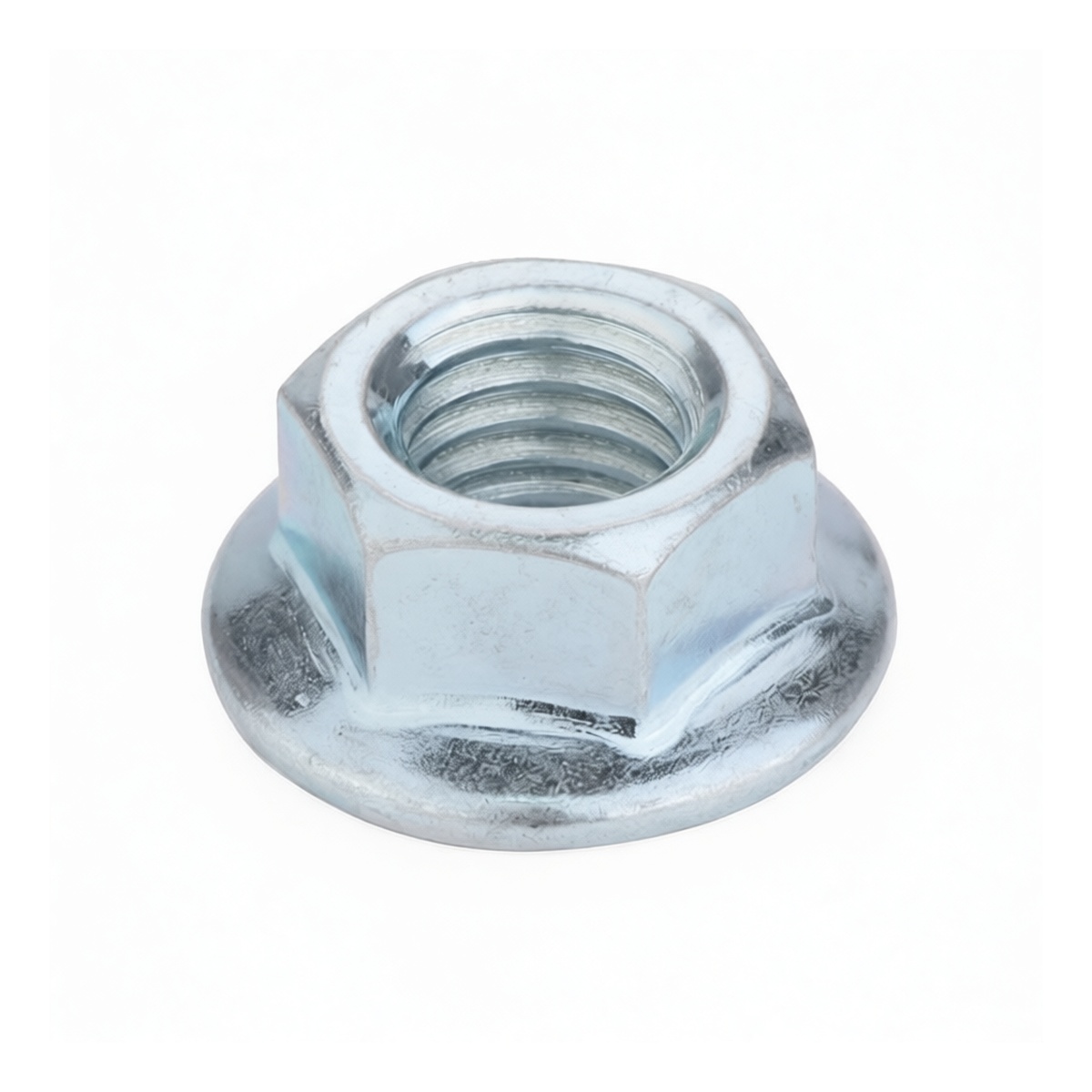 Grade 4 Carbon Steel Zinc Plated Hex Flange Nut, 5/16" Width, Pkg Qty 1000