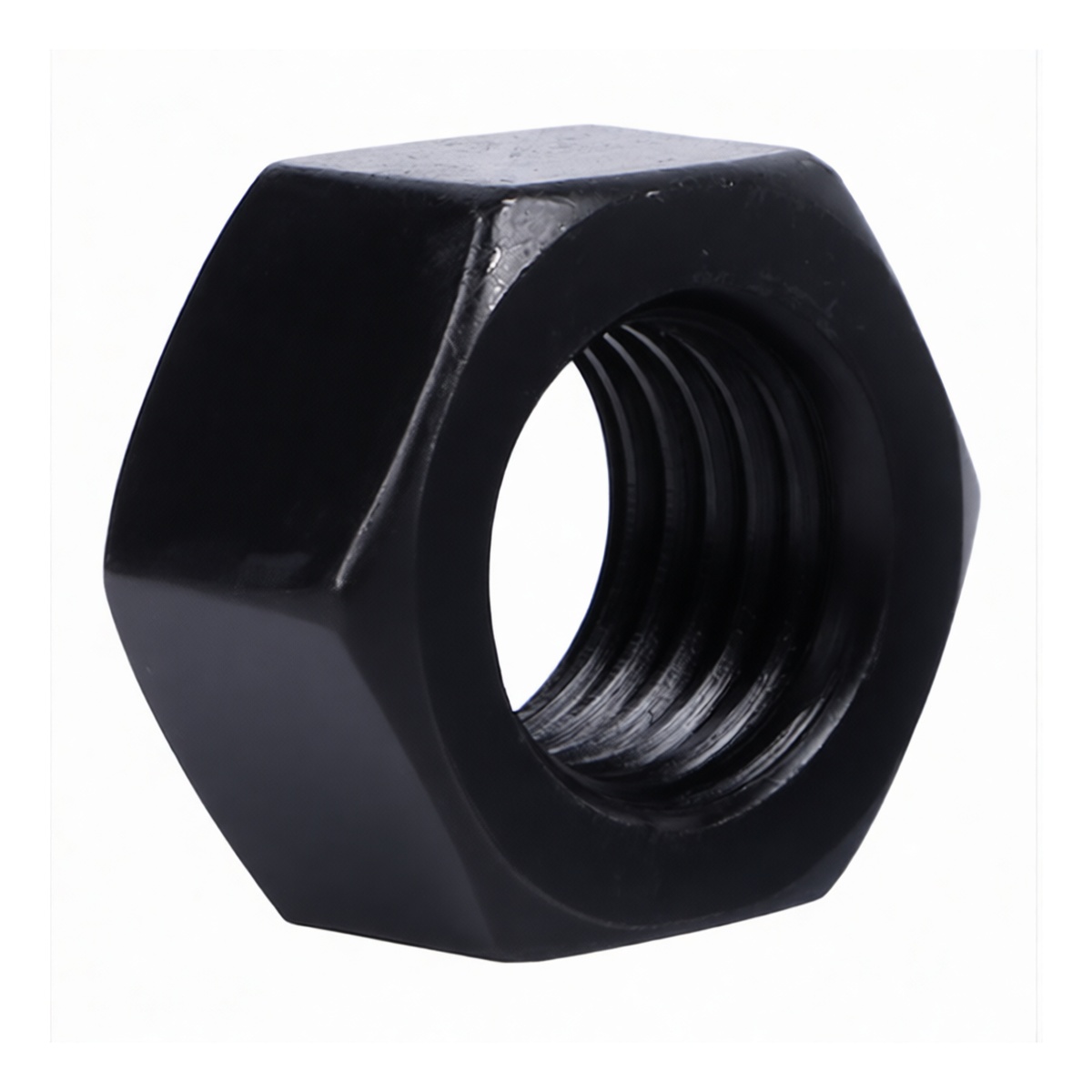 Grade 10 Carbon Steel M39 Hex Nut, 1.535 in, Black Oxide, Pkg Qty 50