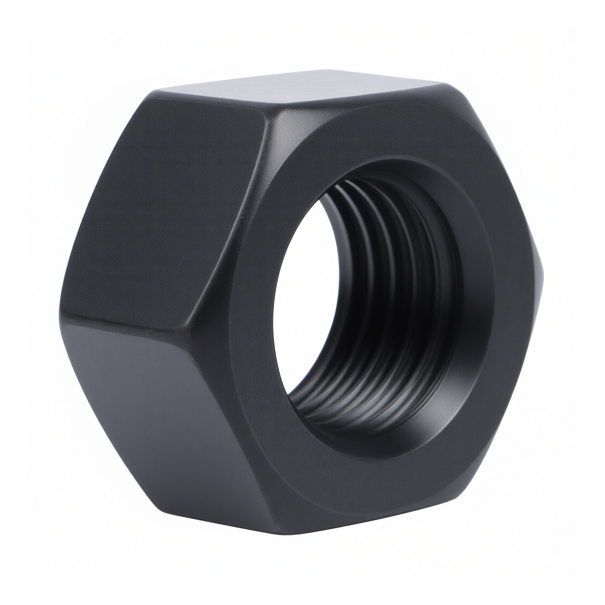 Grade 10 Carbon Steel Hex Nut, M18, 1.417 in, Black Oxide, Pkg Qty 100