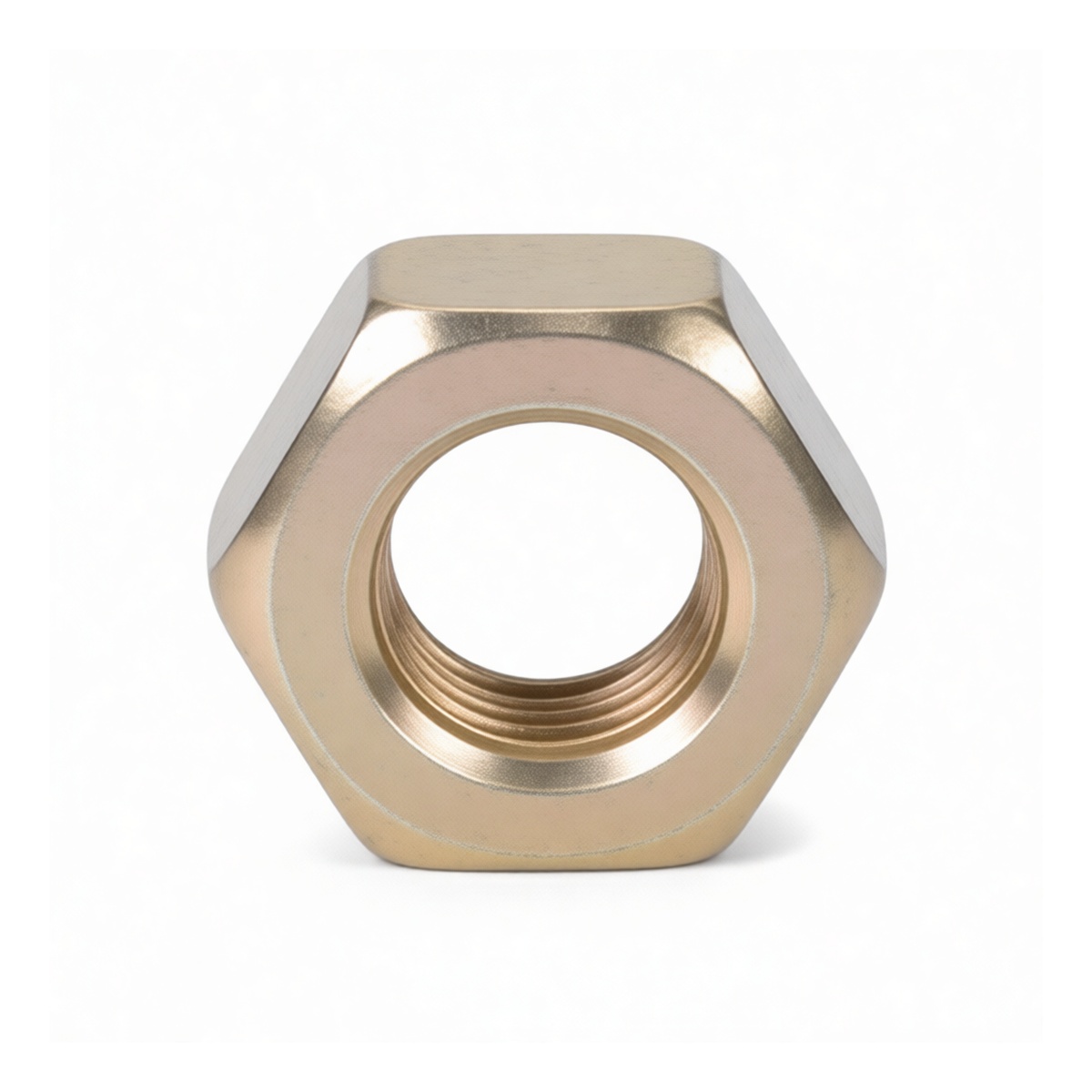 Grade 8 Carbon Steel Hex Nut, 0.866 in Flats, Zinc Plated, Pkg Qty 500