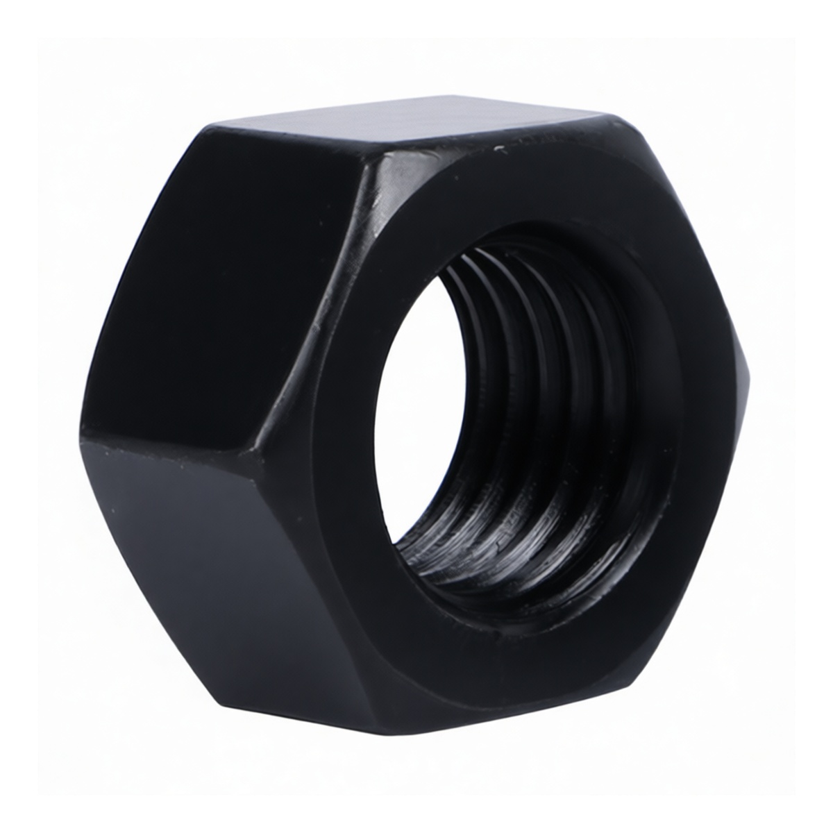 Fine-Thread Hex Nut, Grade 10 Carbon Steel, 0.63 in, Black Oxide, Pkg Qty 1000