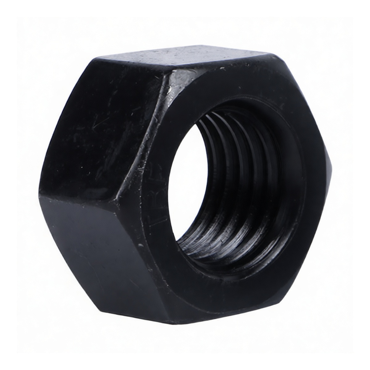 Fine-Thread Hex Nut, Grade 10 Carbon Steel, 1.5 in, Black Oxide, Pkg Qty 500