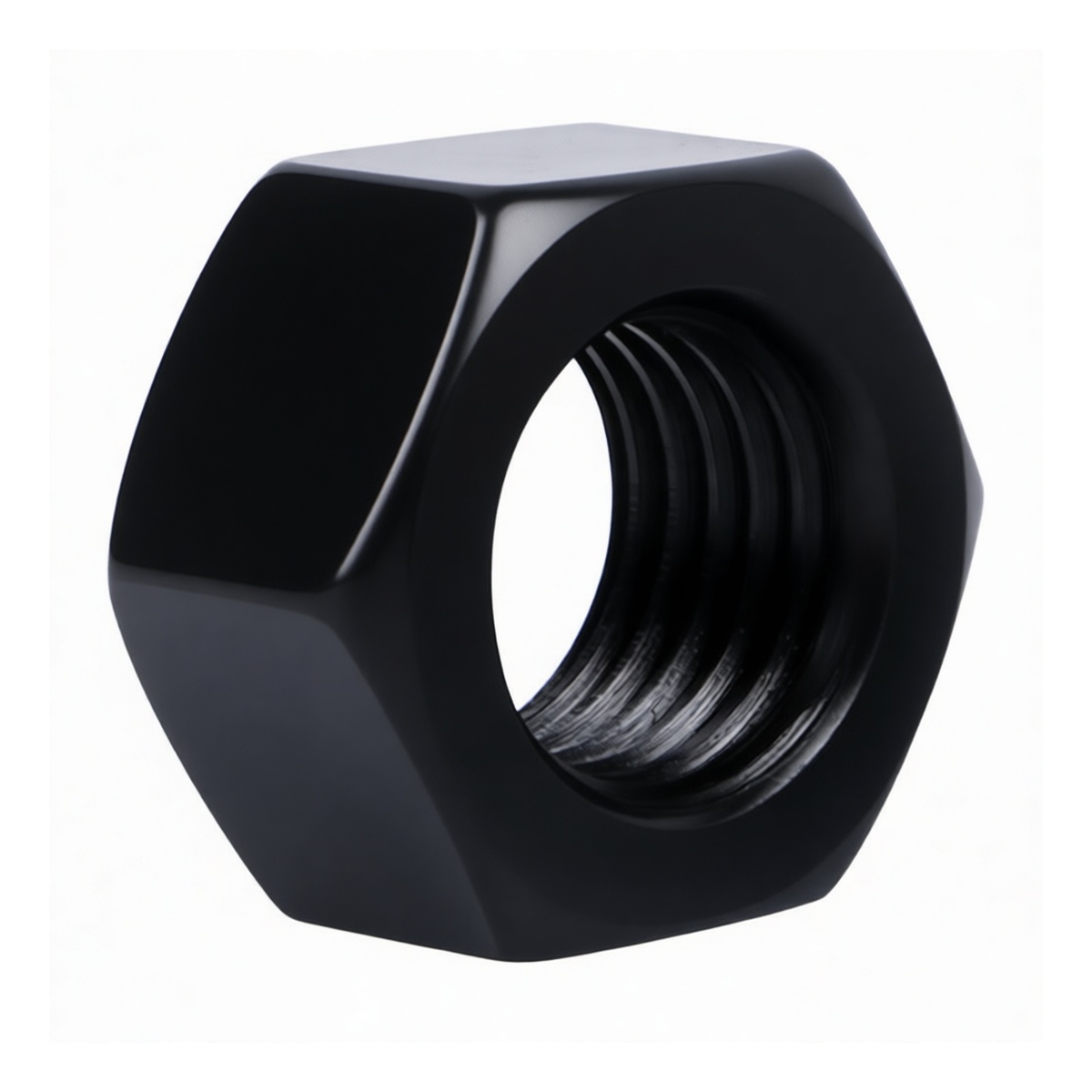 Fine Thread Hex Nut, Grade 10 Carbon Steel, 1.181 in, Black Oxide, Pkg Qty 36