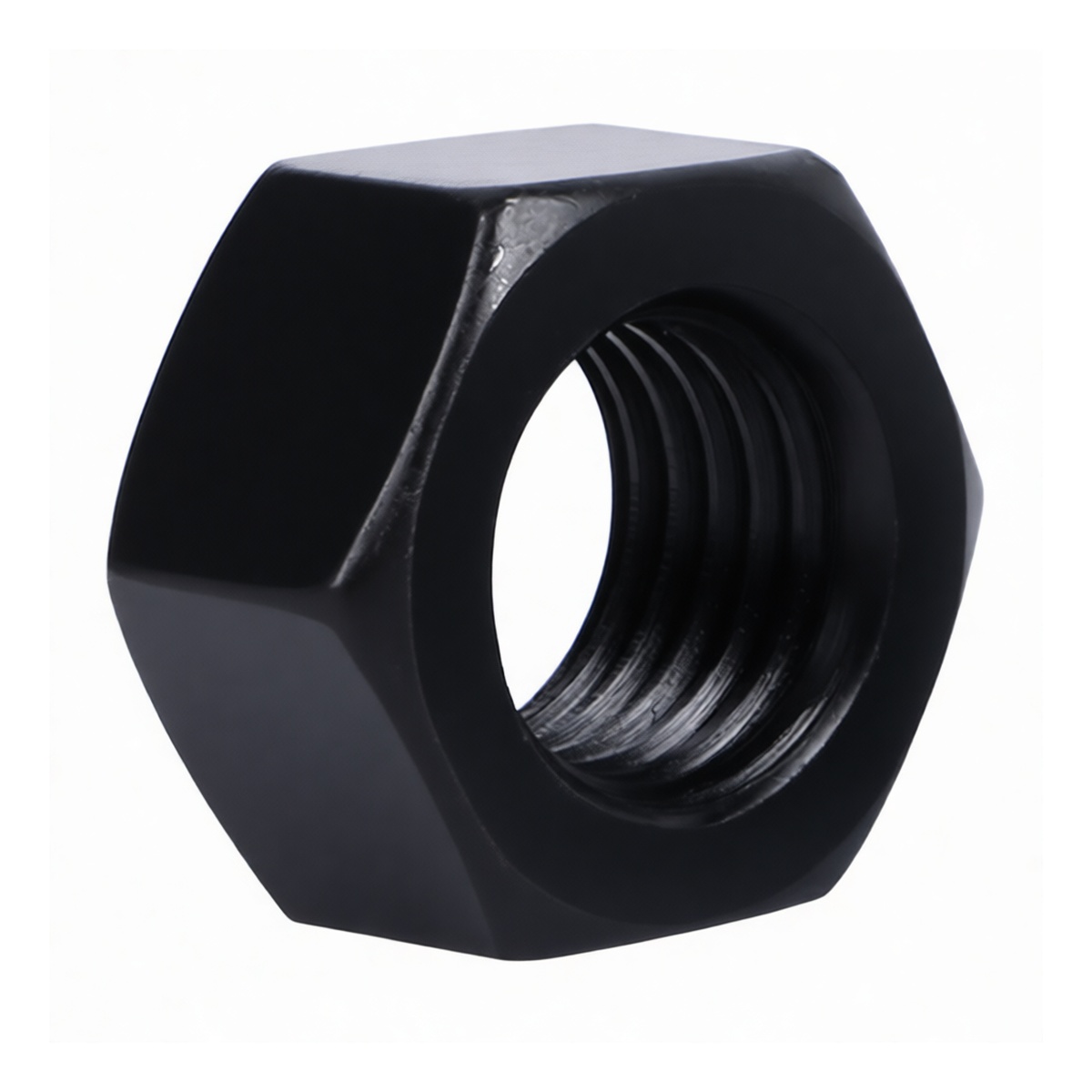 Fine Thread M42-3 Hex Nut, Class 10 Carbon Steel, 1.654" Flats, Pkg Qty 12