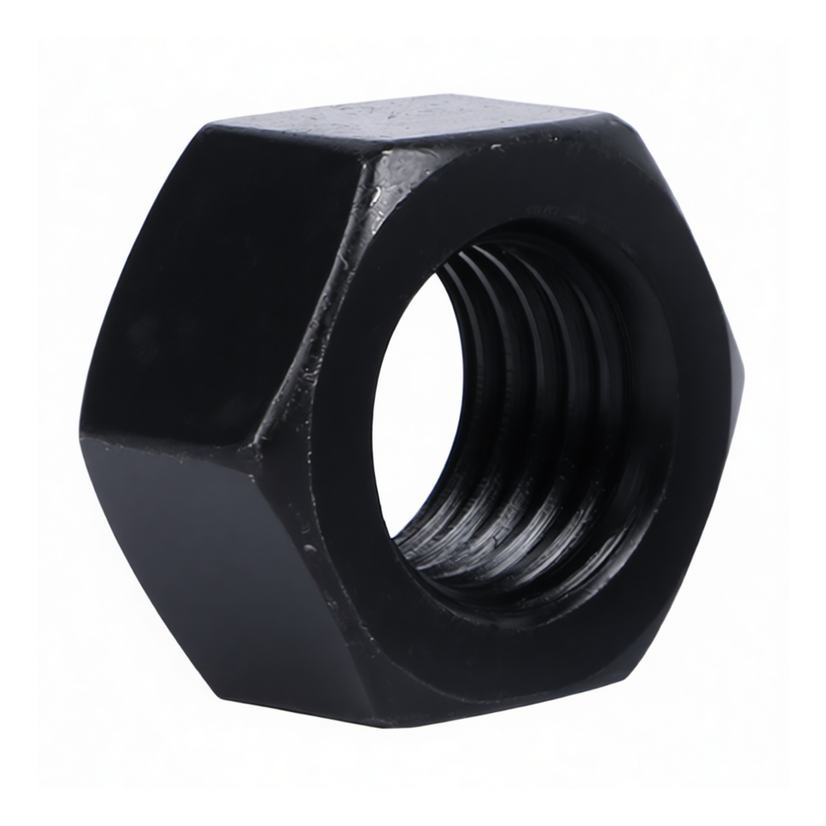Grade 10 Carbon Steel M36-3 Hex Nut, Black Oxide, 1.417 in Flats, Pkg Qty 12