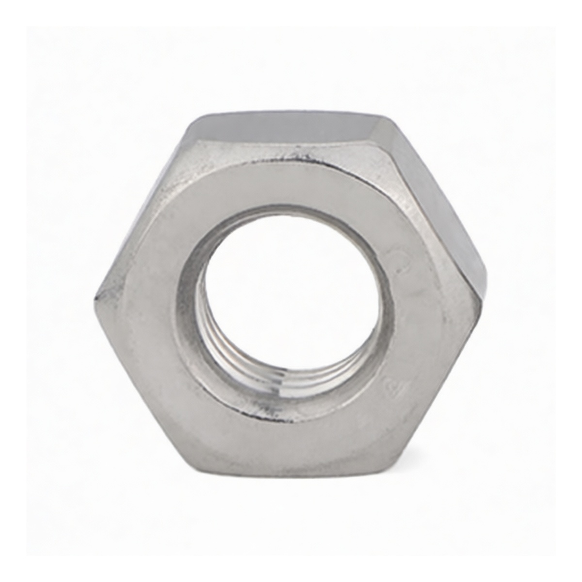 Stainless Steel A2-70 Hex Nut, 1/4"-20 Thread, Plain Finish, Pkg Qty 1000