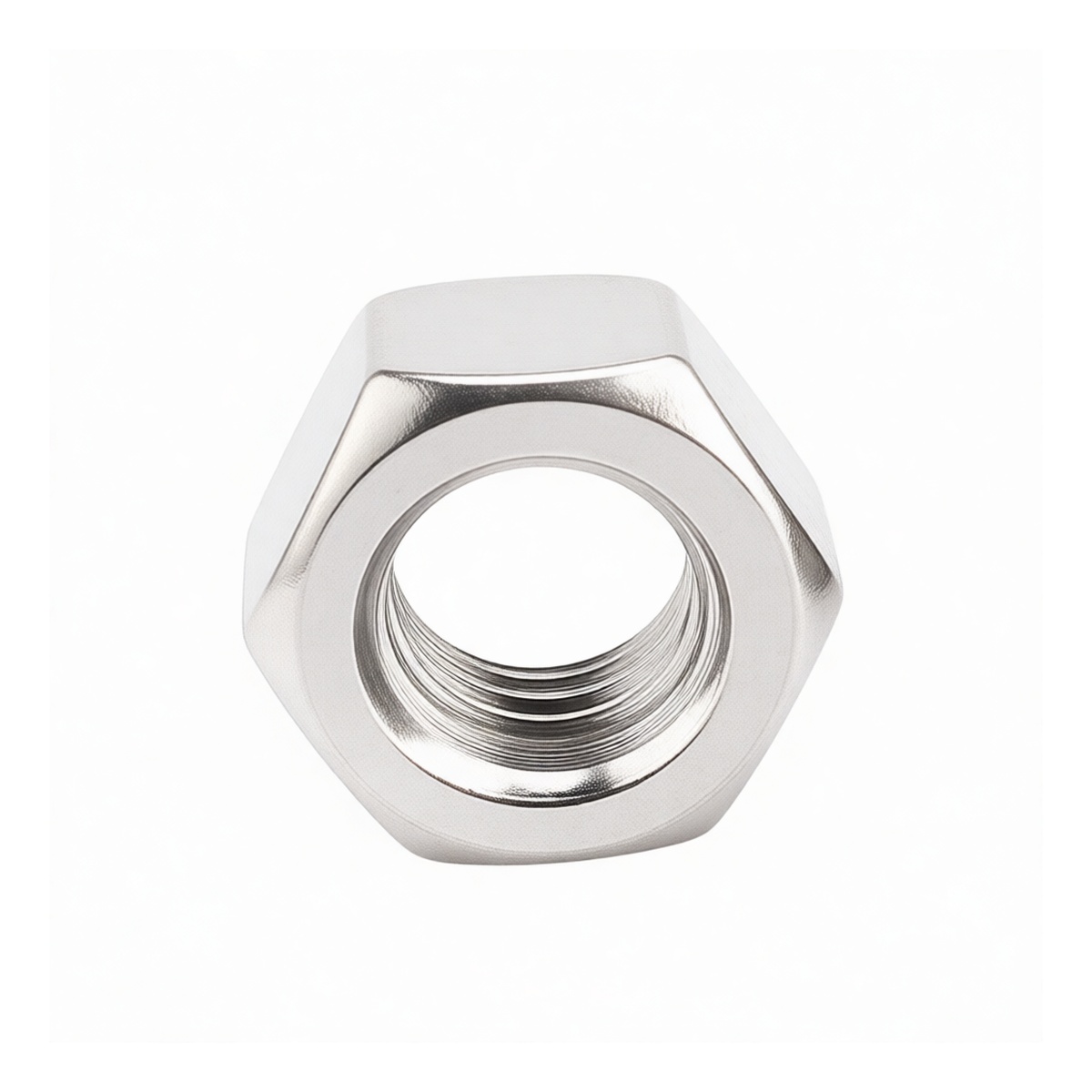 Stainless Steel 304 A2-70 Hex Nut, M8-1.25, 0.63" Flats, Pkg Qty 1000