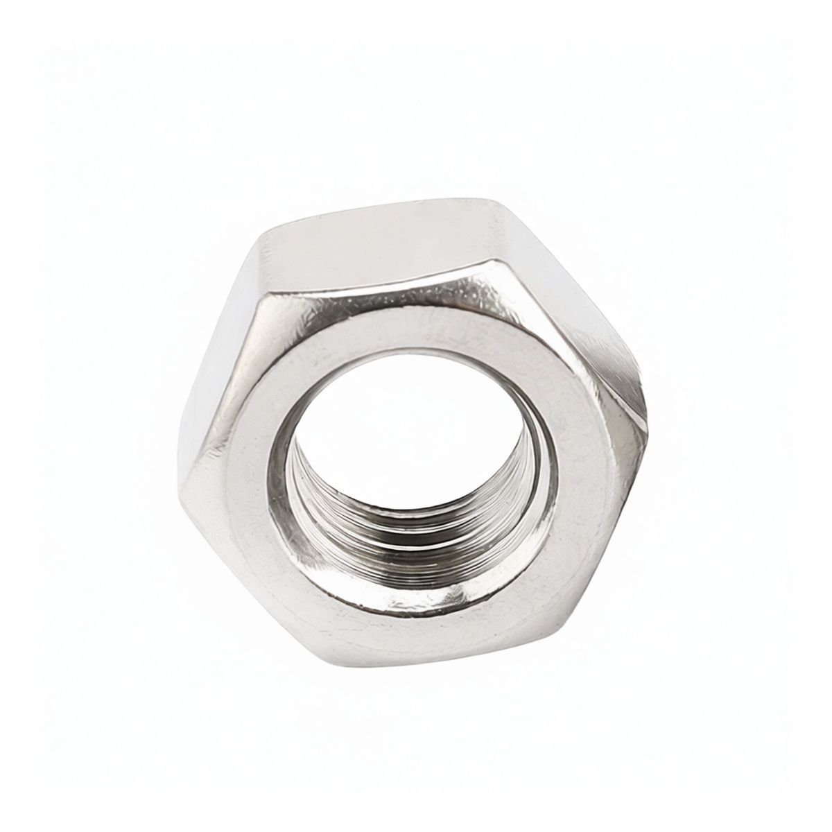 Stainless Steel 316 Hex Nut, M8-1.25, 0.63" Width, Plain, Pkg Qty 1000