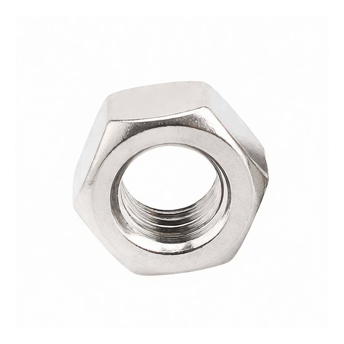 Stainless Steel 316 Hex Nut, 0.866 in Width, M14 Thread, Pkg Qty 100