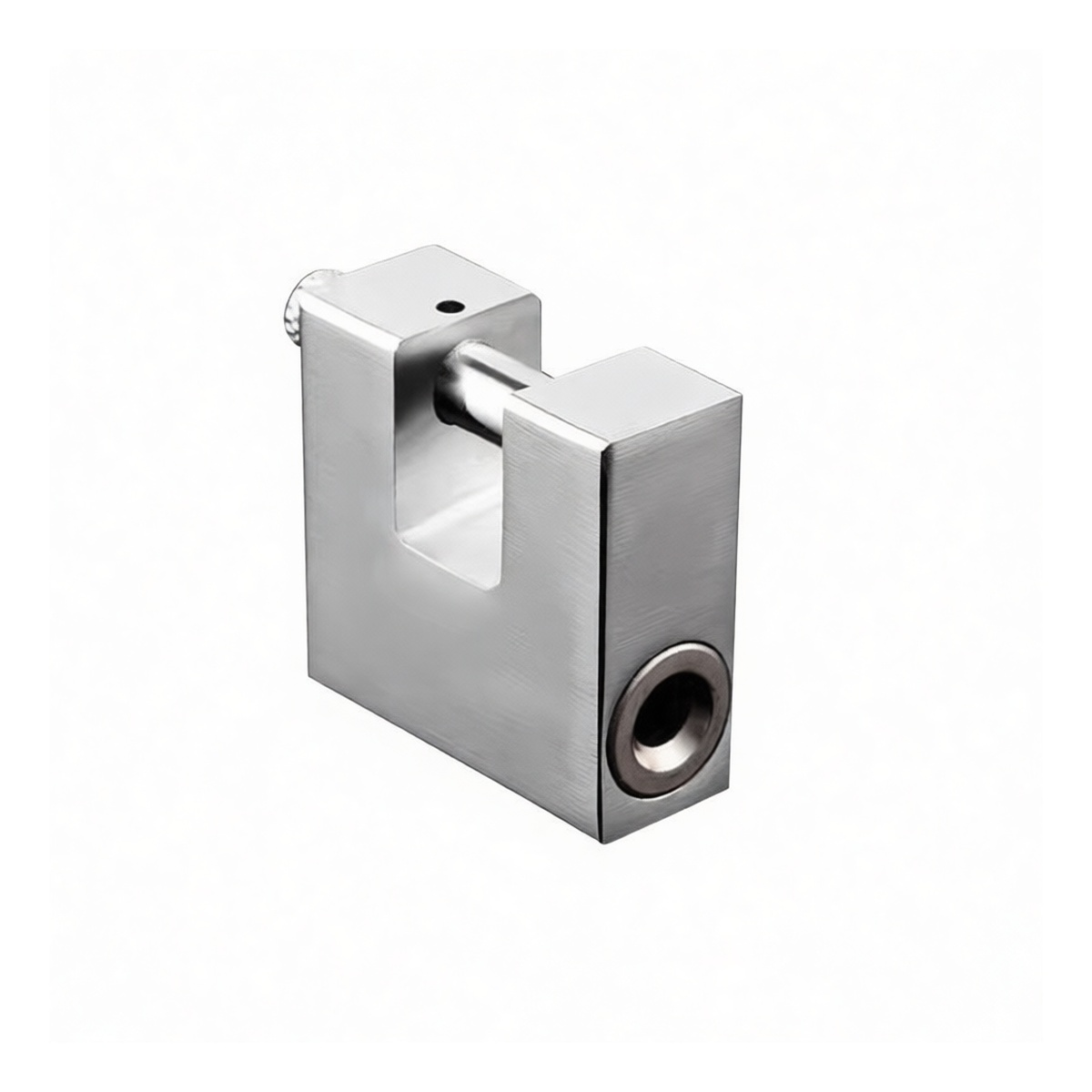 Steel Flat Key Disc Detainer Lock, 1.57" x 1.65", Silver, Pkg Qty 12