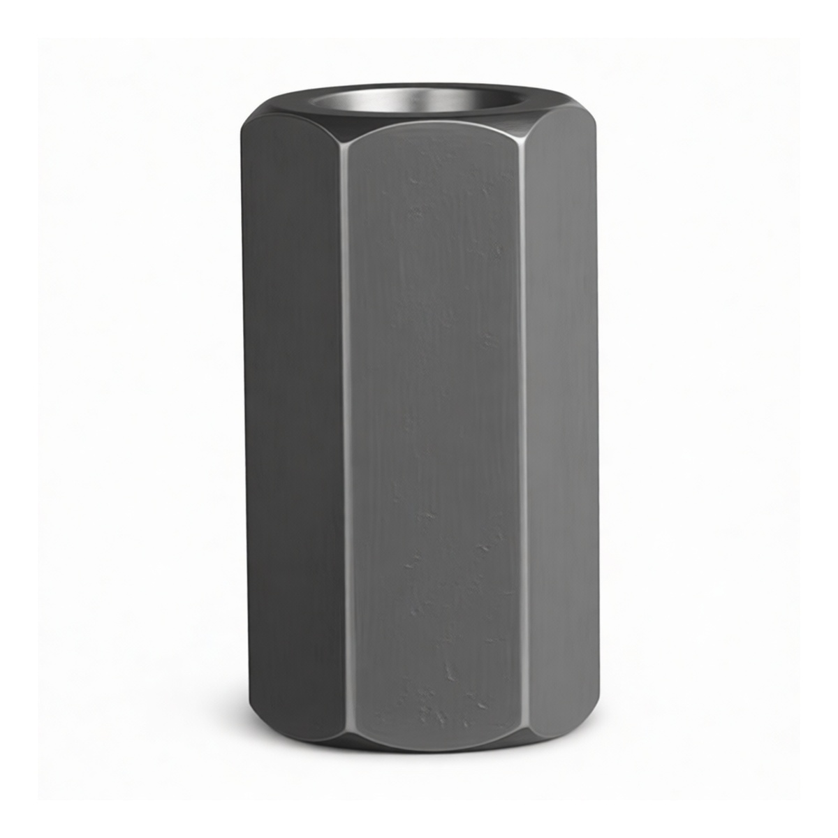 Carbon Steel Hex Nut, 0.394" Flats, M6 Thread, Plain Finish, Pkg Qty 500