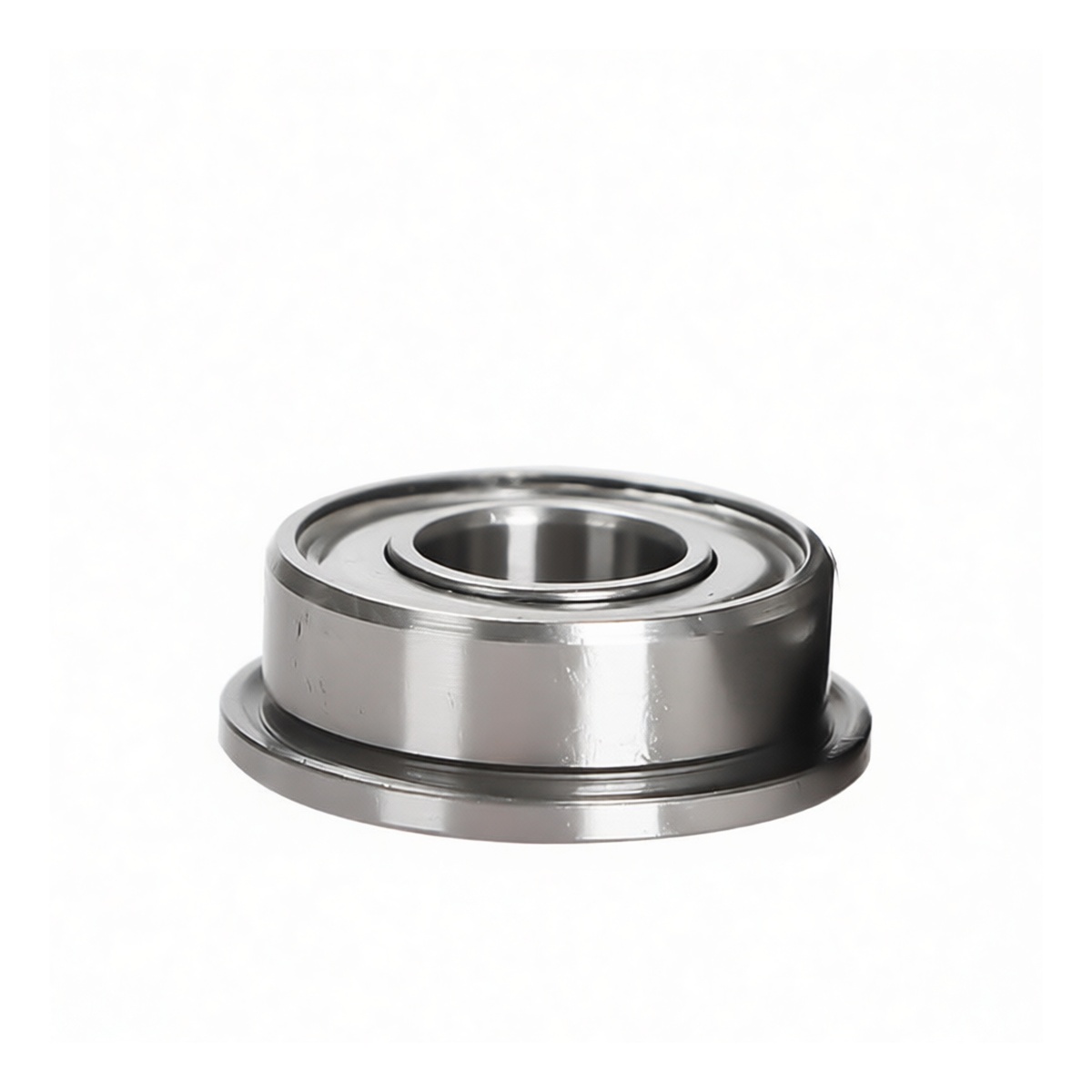 Steel Flanged Deep Groove Ball Bearing 0.394in Bore 0.748in OD, Pkg Qty 25