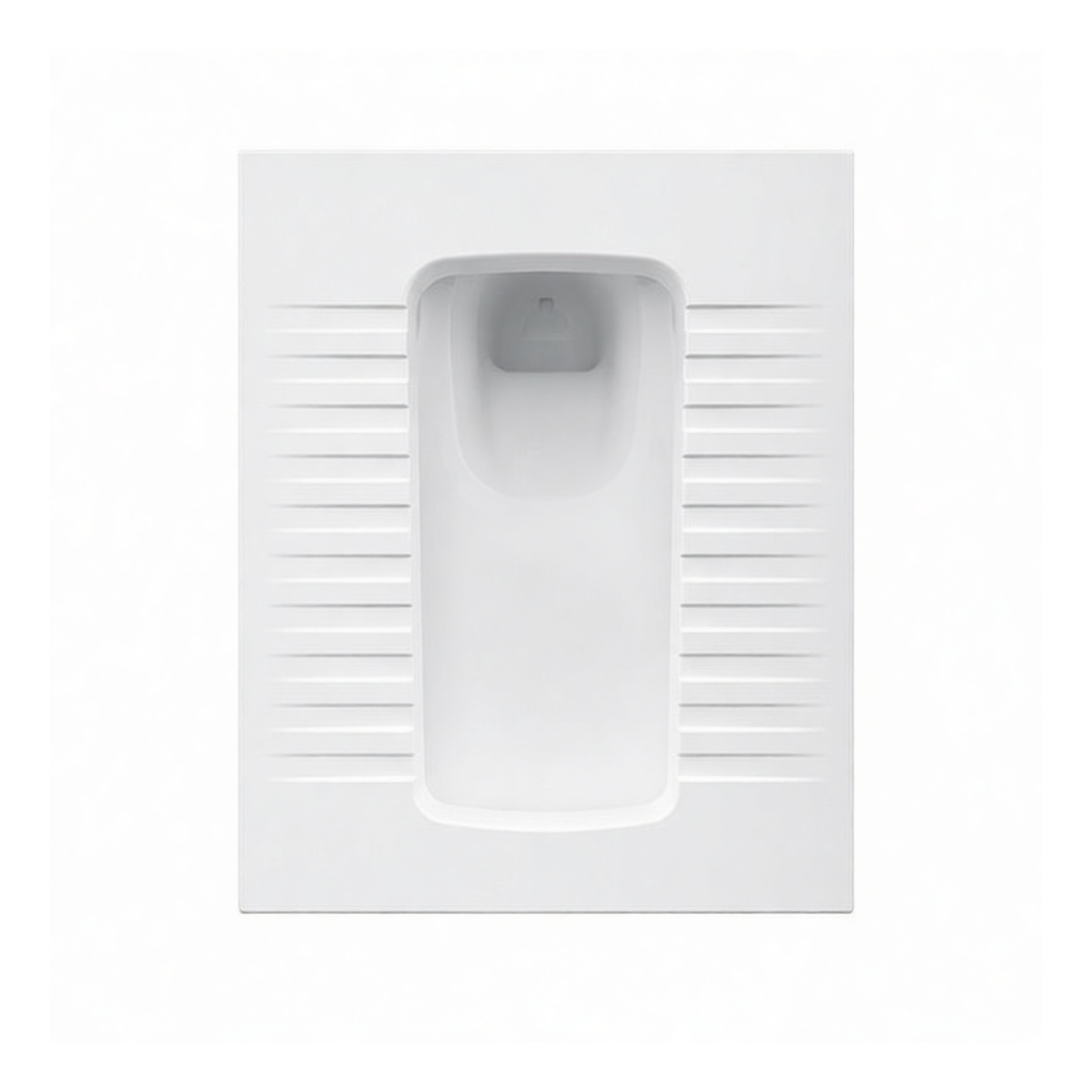 Ceramic Squat Toilet, 18.1x10.0x22.6in, Rear Inlet